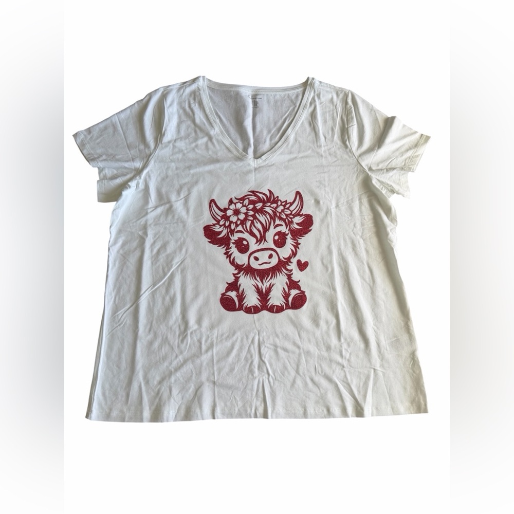 Highland Cow Custom Made Sparkly T-Shirt - All Sizes & Personalized
